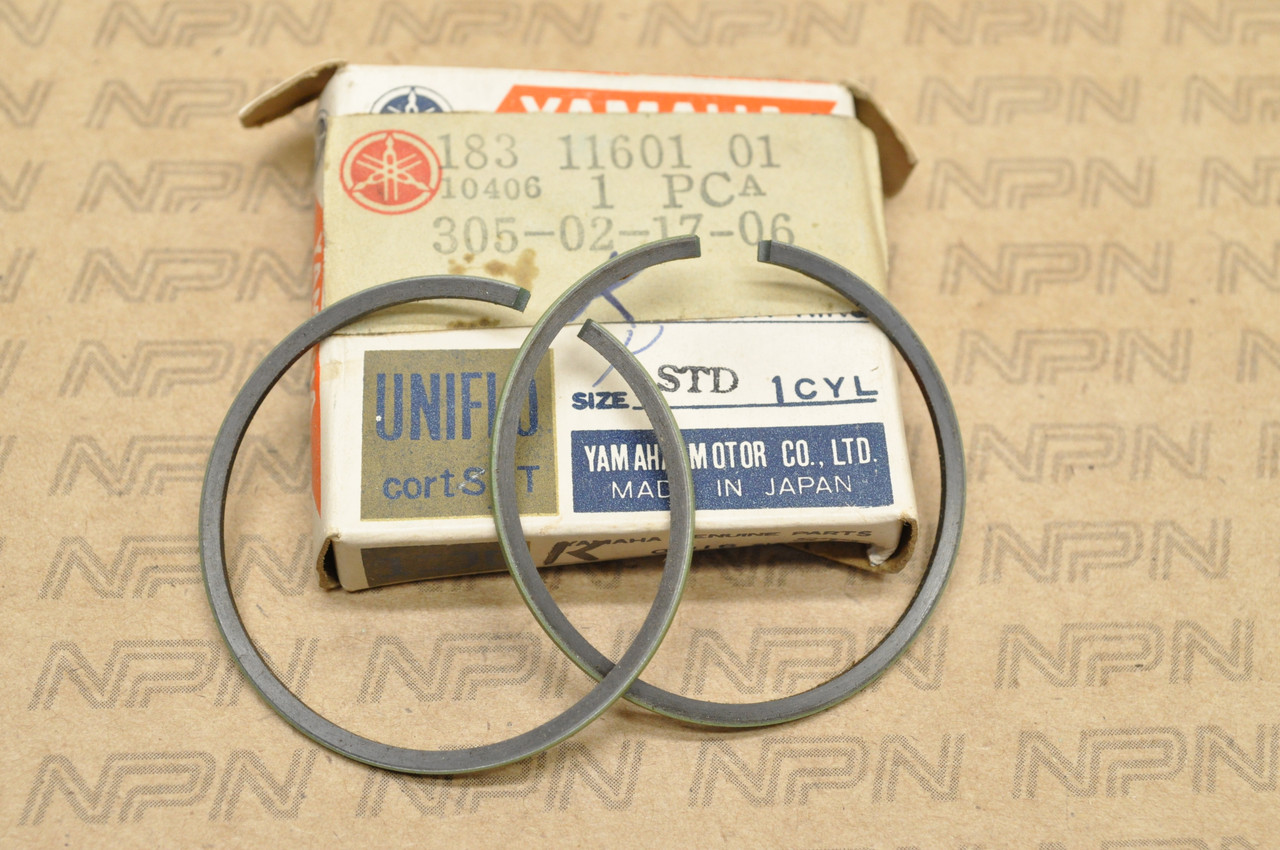 NOS Yamaha 1969 AS2 1968 YAS1 Standard Size Piston Ring Set 183-11601-01