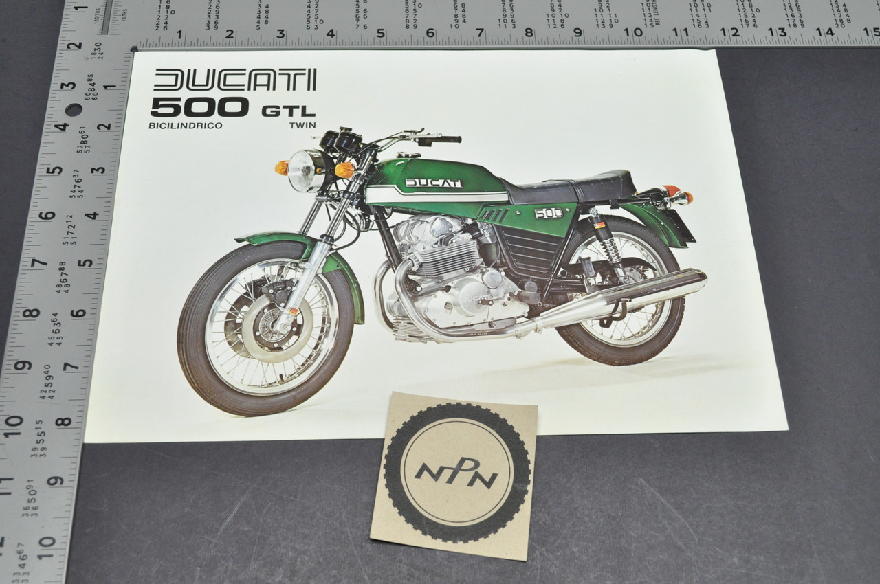 Vtg NOS 1976 Ducati 500 GTL Twin Bicilindrico Motorcycle Dealer Sales Brochure