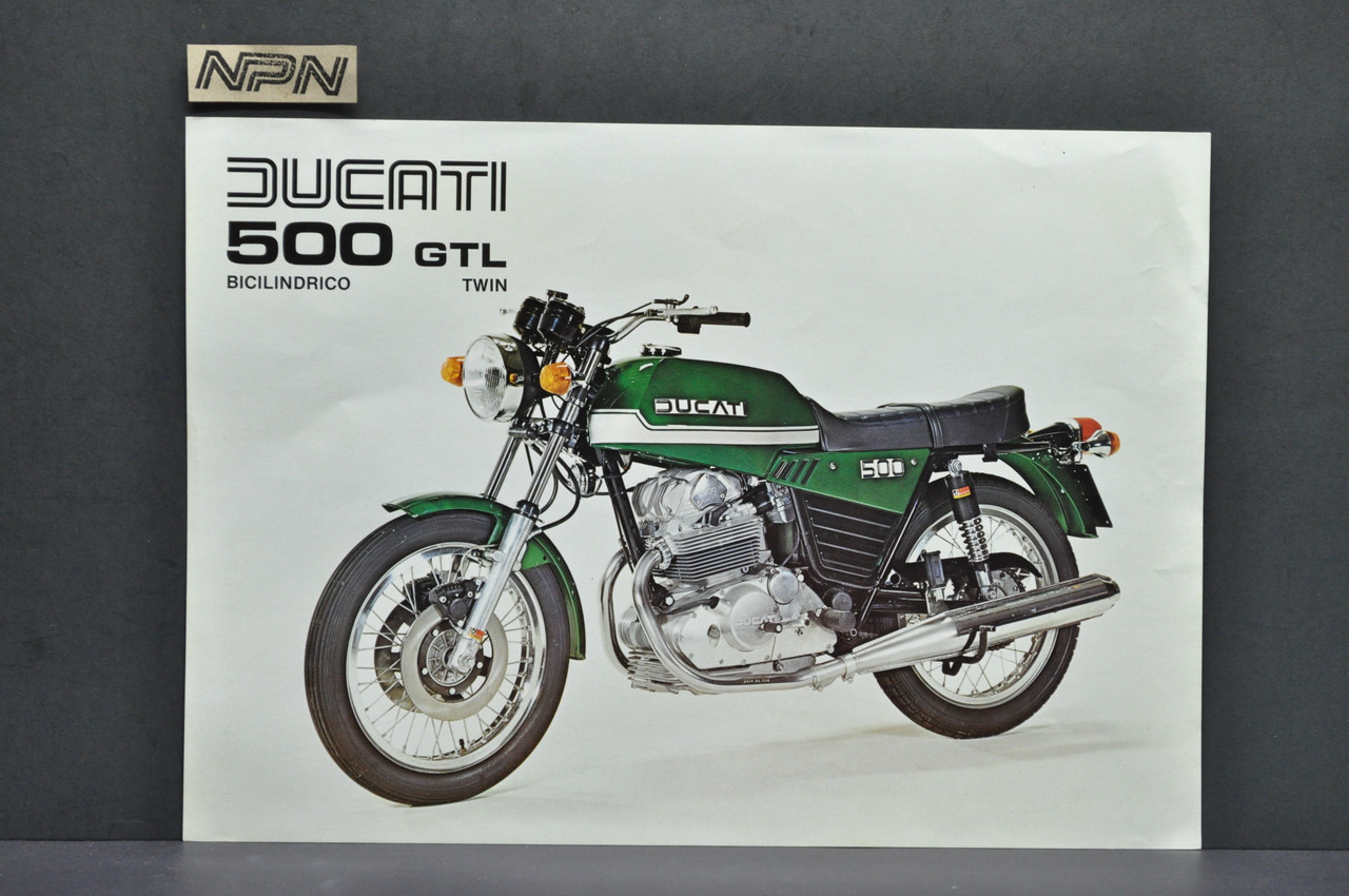 Vtg NOS 1976 Ducati 500 GTL Twin Bicilindrico Motorcycle Dealer Sales Brochure