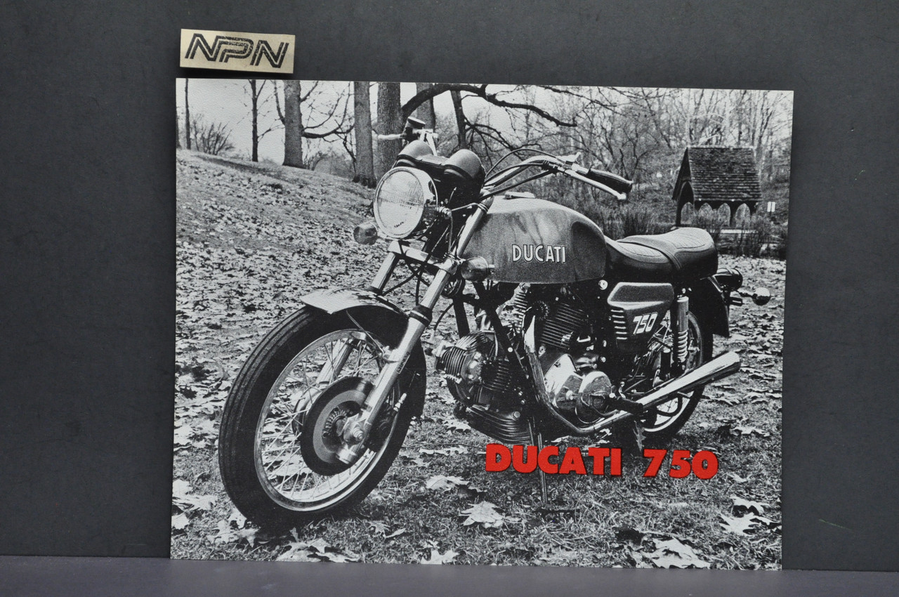 Vintage NOS Ducati 750 Motorcycle Dealer Spec Sheet Sales Brochure