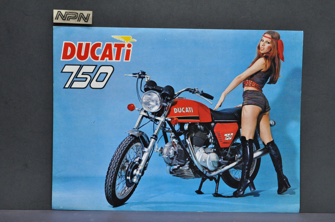 Vintage NOS 1972 Ducati 750 Motorcycle Dealer Spec Sheet Sales Brochure 