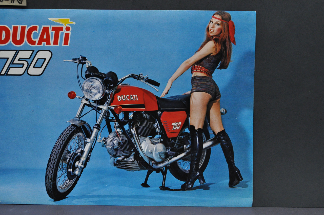 Vintage NOS 1972 Ducati 750 Motorcycle Dealer Spec Sheet Sales Brochure 