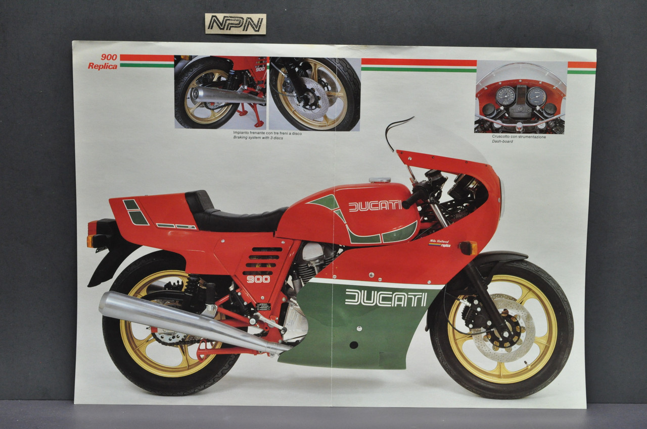 Vtg 1983 Ducati 900 SS Mike Hailwood Replica MHR Motorcycle Dealer Brochure