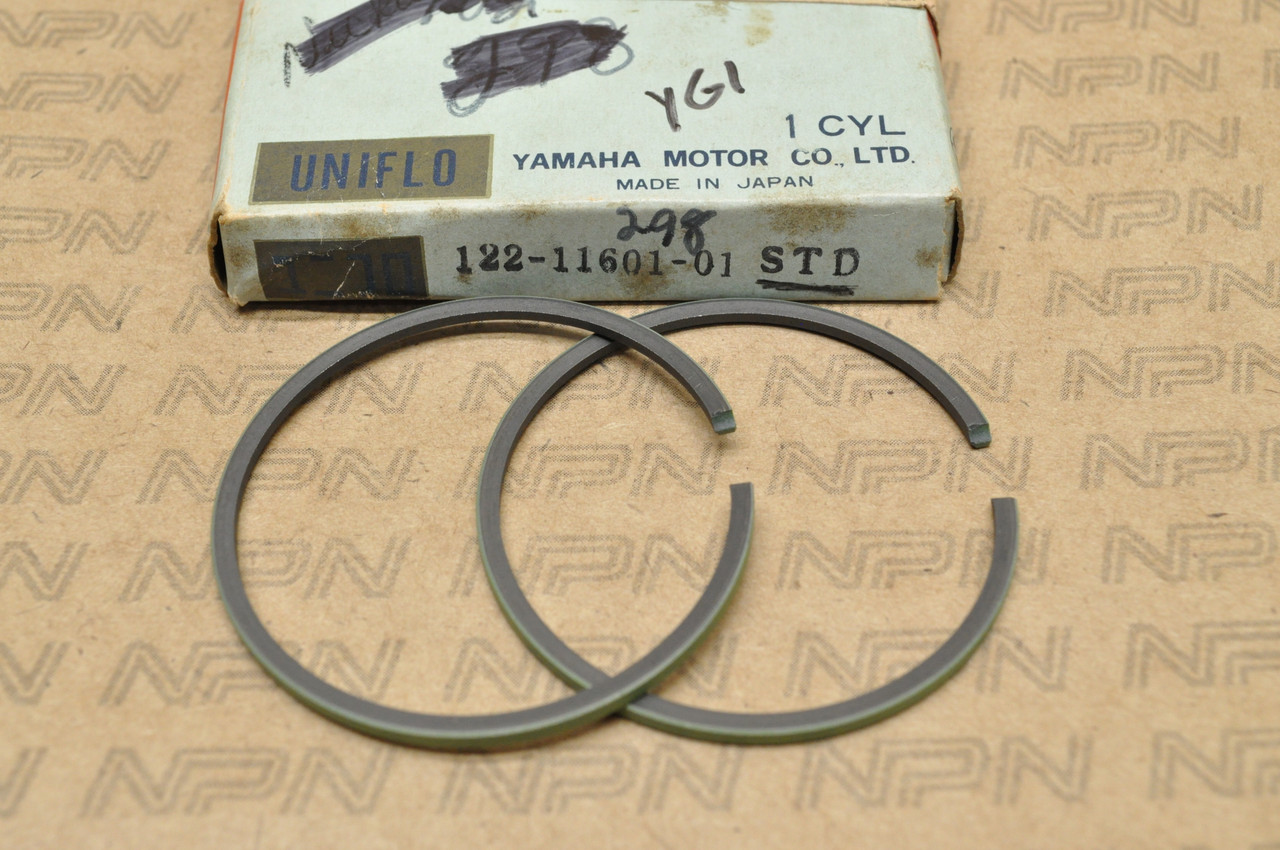 NOS Yamaha U7 YG1 Standard Size Piston Ring Set for 1 Piston 122-11601-01