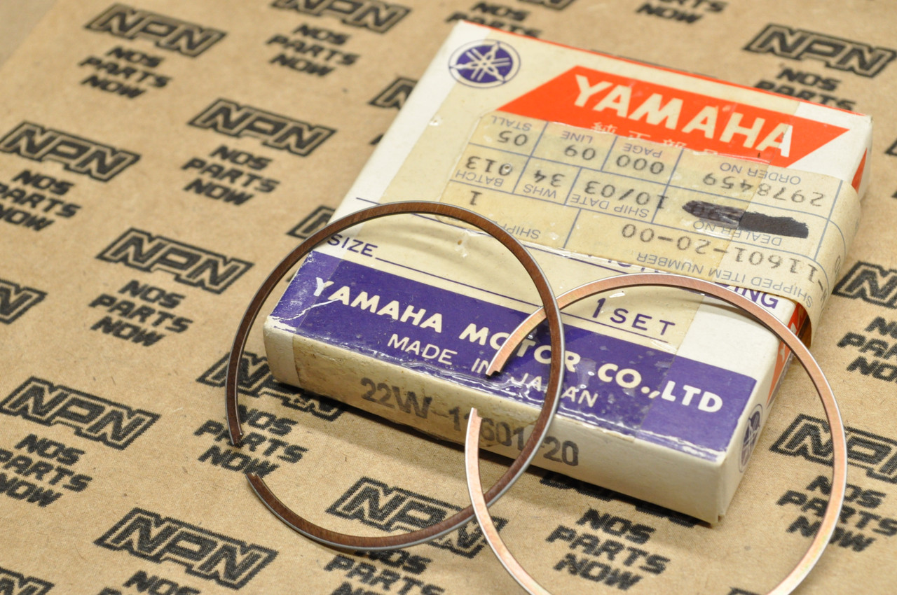 NOS Yamaha 1983 YZ80 K .50 Oversize Piston Ring Set for 1 Piston 22W-11601-20