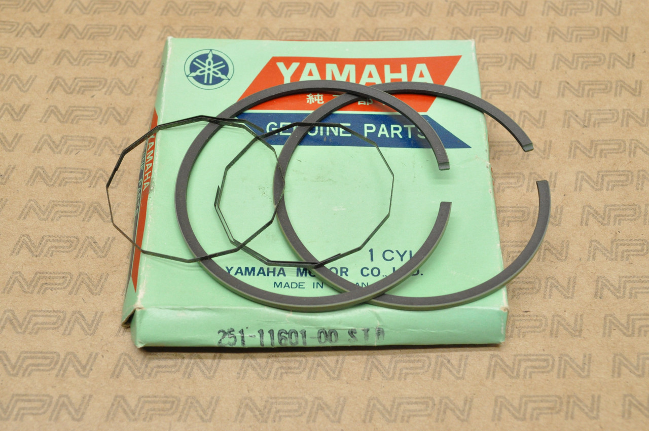 NOS Yamaha 1969-71 CT1 Standard Size Piston Ring Set for 1 Piston 251-11601-00