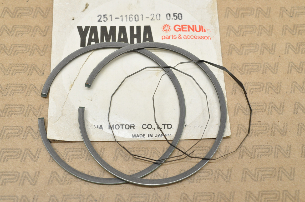 NOS Yamaha 1969-71 CT1 .50 Oversize Piston Ring Set for 1 Piston 251-11601-20