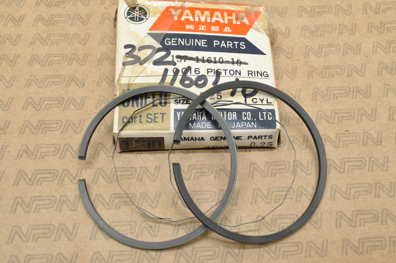 NOS Yamaha YA6 .25 Oversize Piston Ring Set for 1 Piston= 4 Rings 137-11610-10