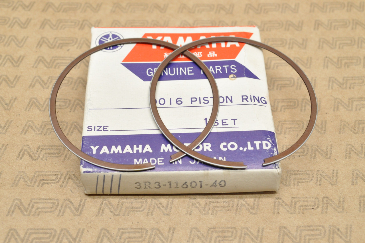 NOS Yamaha 1978-80 YZ125 1.00 Oversize Piston Ring Set for 1 Piston 3R3-11601-40