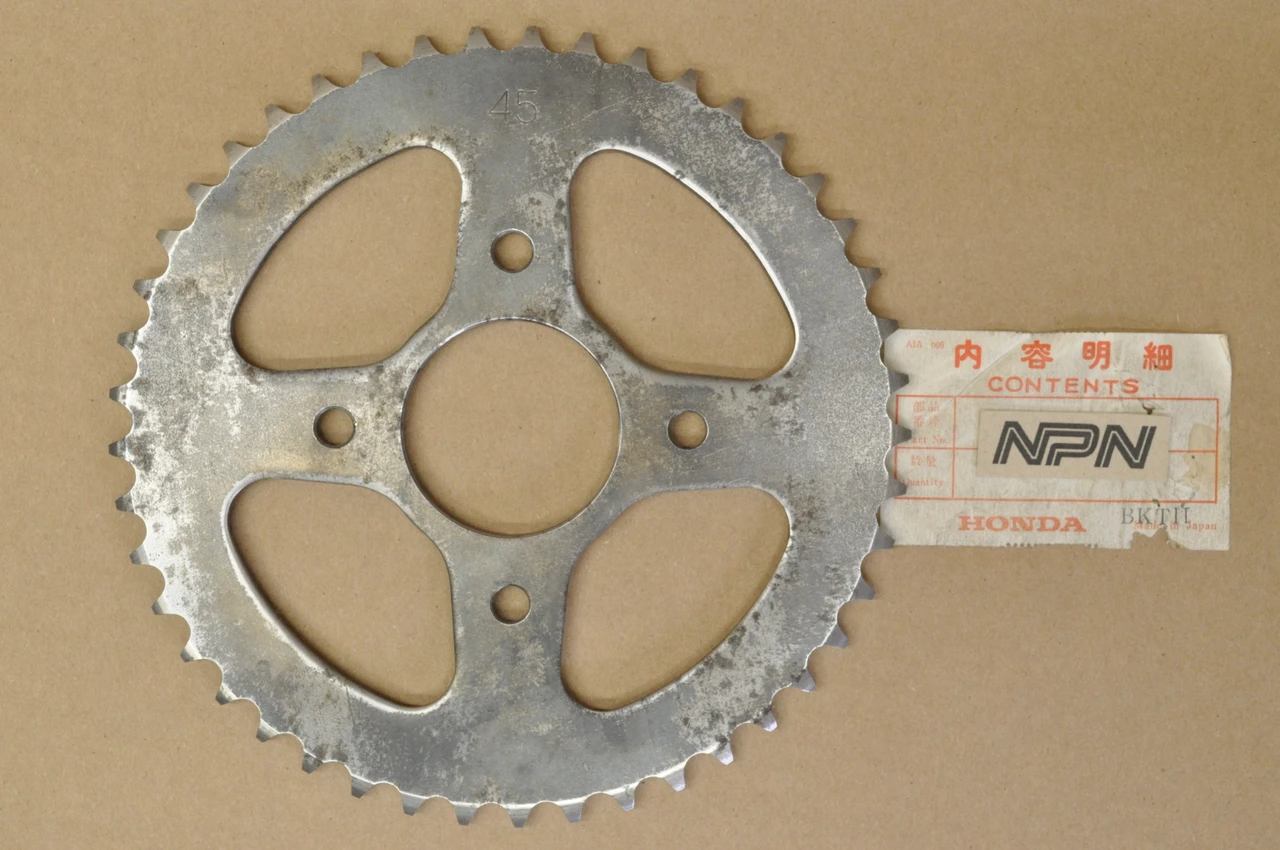 NOS Honda CL70 CT70H K0-K1 Rear Chain Drive Sprocket 45T 41201-061-840