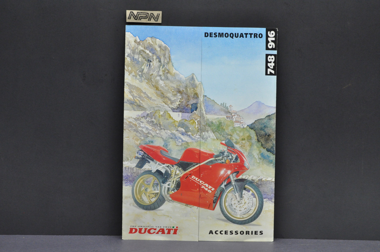 Vintage 1996 Ducati 748 Ducati 916 Desmoquattro Motorcycle Dealer Sales Brochure