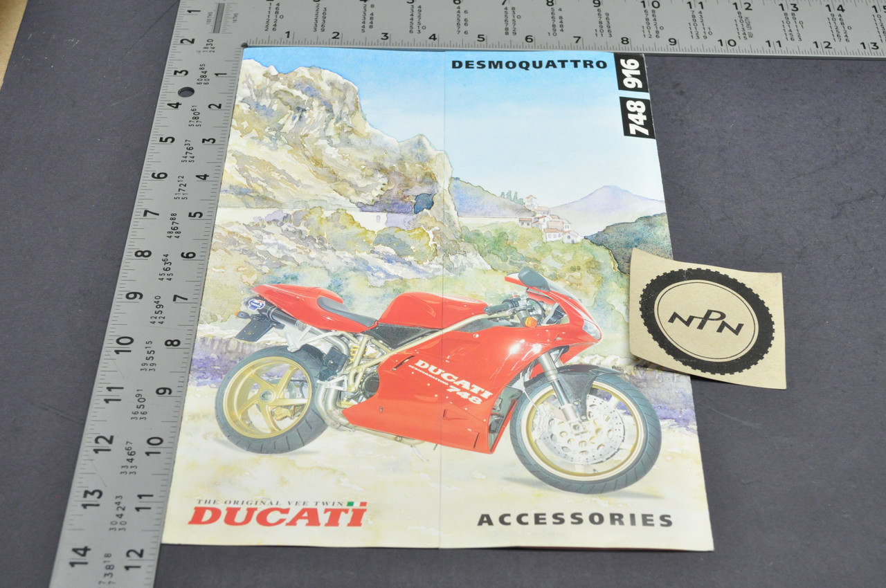 Vintage 1996 Ducati 748 Ducati 916 Desmoquattro Motorcycle Dealer Sales Brochure
