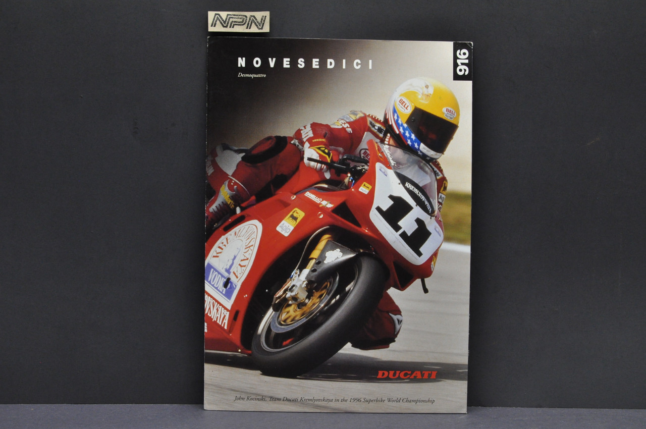 Vintage 1997 Ducati 916 Motorcycle Brochure Factory Racer John Kocinski