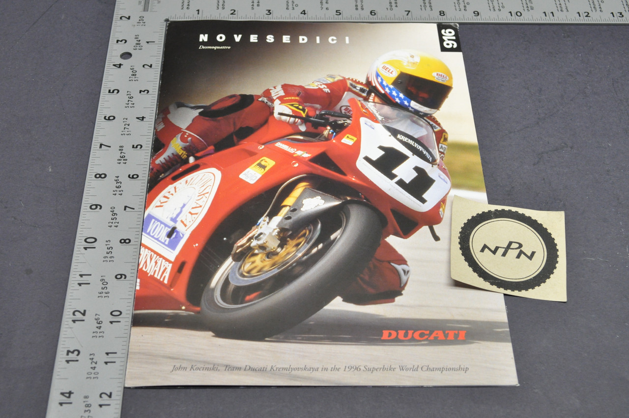 Vintage 1997 Ducati 916 Motorcycle Brochure Factory Racer John Kocinski