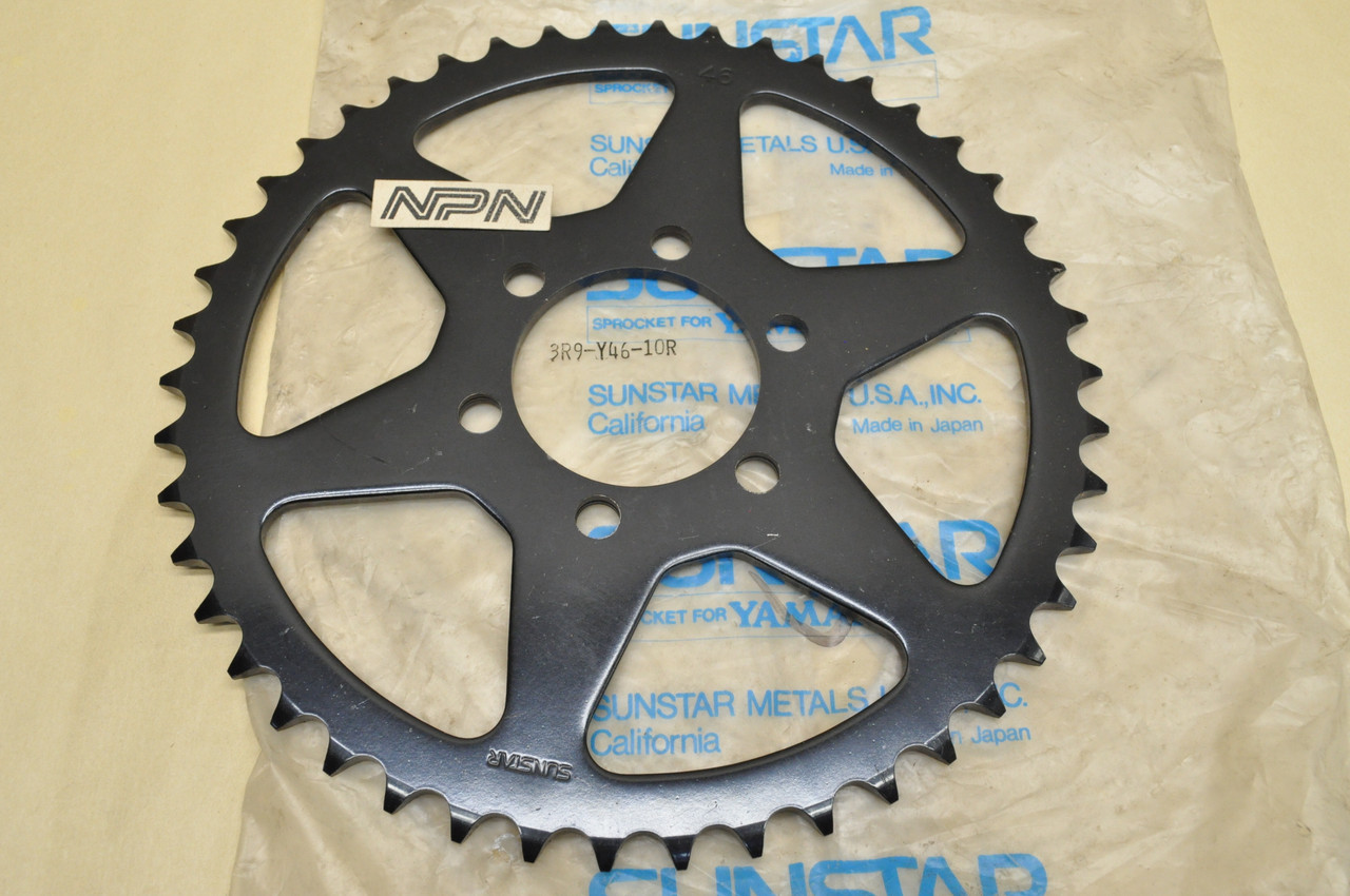 NOS Yamaha 1980-81 IT125 Rear Wheel Drive Chain Sprocket 46T 3R9-25446-10-33