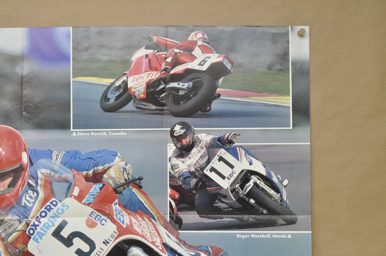 Vintage 1986 Trevor Nation Suzuki Racing Motorcycle News Superstock Series Poster 