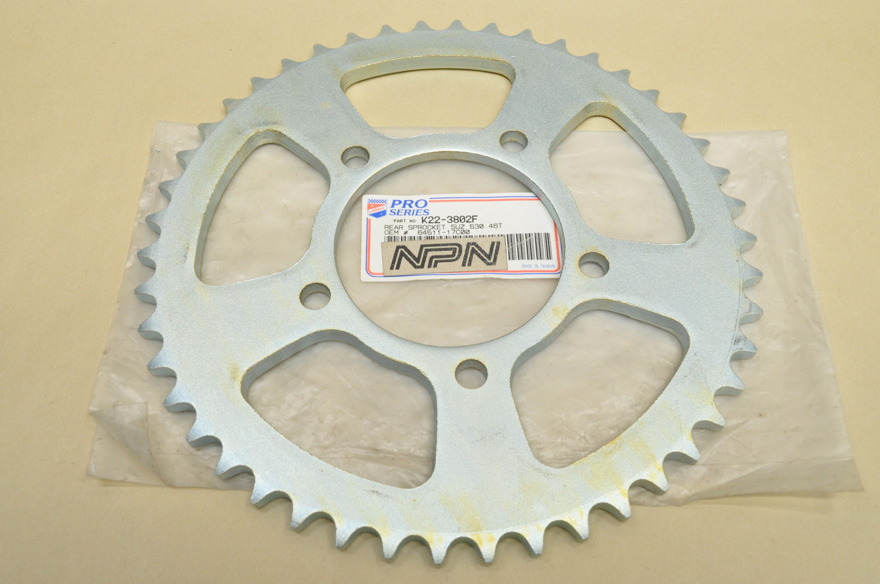 NOS Suzuki 1992-93 GSX-R600 Rear Wheel Chain Driven Sprocket 46T 64511-17C00