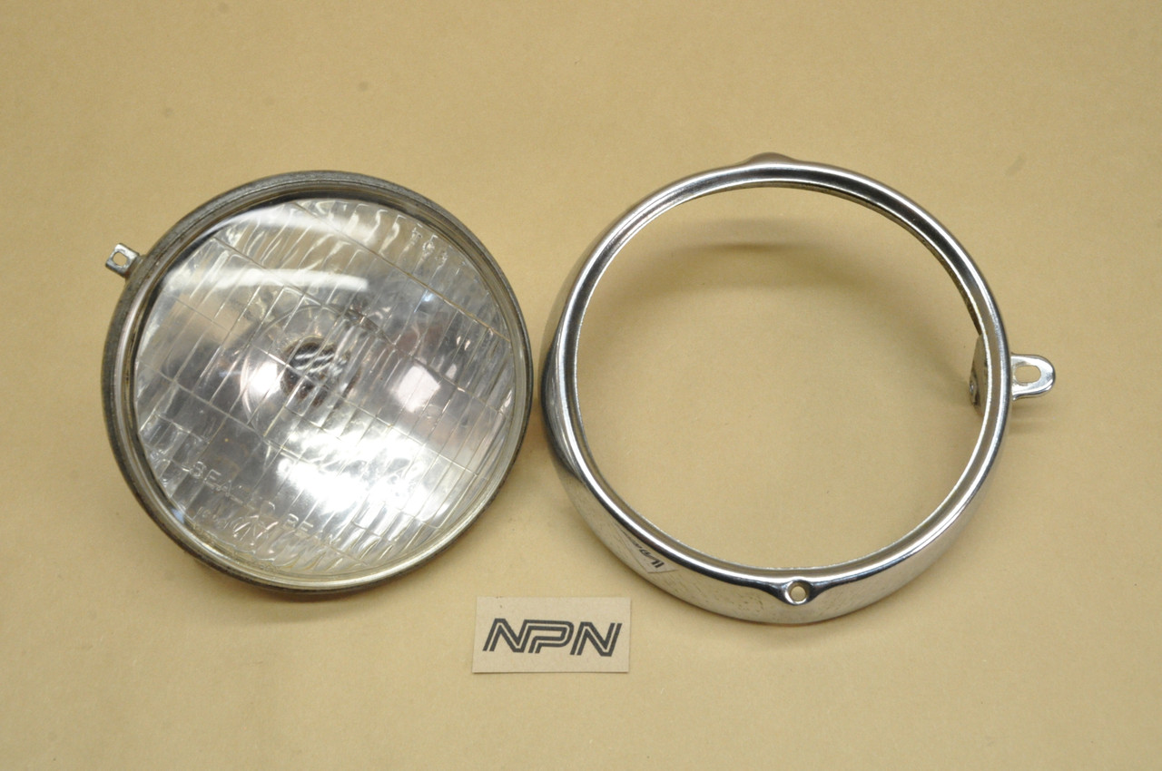 Vintage Used OEM Honda CT110 1979 CT90 Head Light & Bezel Ring Rim 33100-102-871