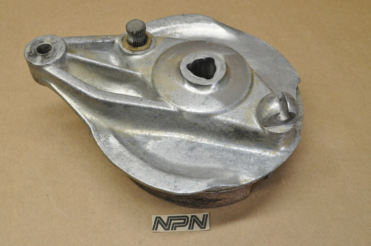 VTG OEM Honda SL350 K1-K2 Rear Hub Brake Panel Cover w/ Shoes 43100-312-010