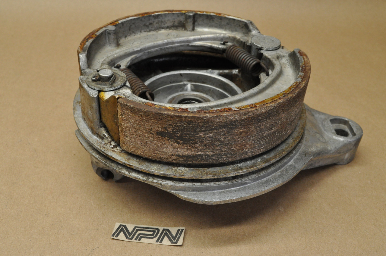 VTG OEM Honda SL350 K1-K2 Rear Hub Brake Panel Cover w/ Shoes 43100-312-010