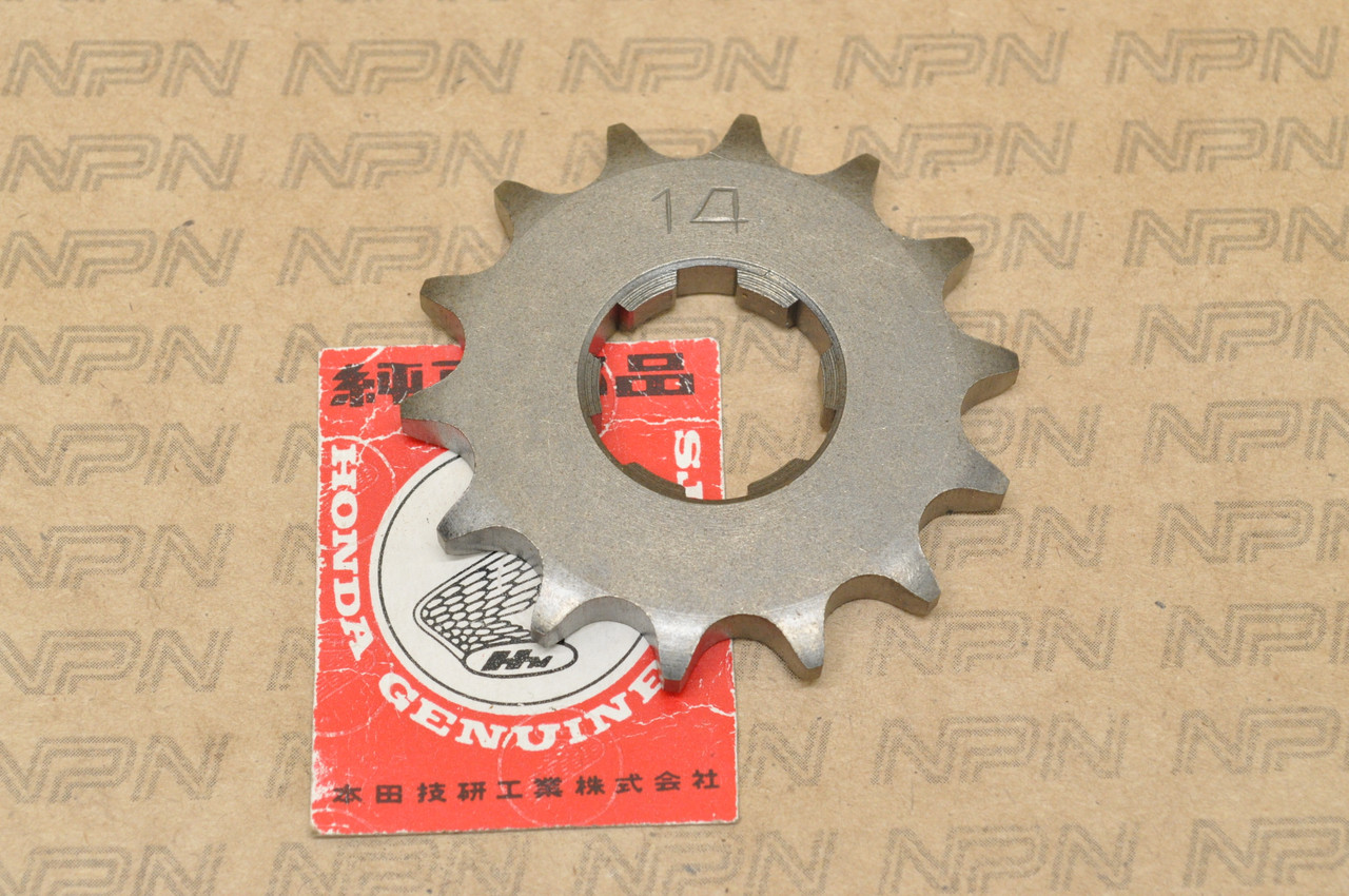 NOS Honda 1975-76 TL250 Trials Front Drive Chain Sprocket 14T
