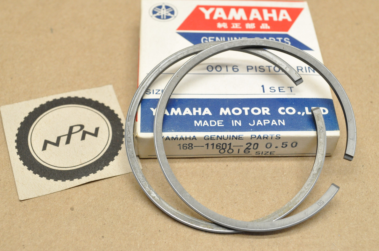 NOS Yamaha R3 YR1 YR2 .50 Oversize Piston Ring Set for 1 Piston 168-11601-20