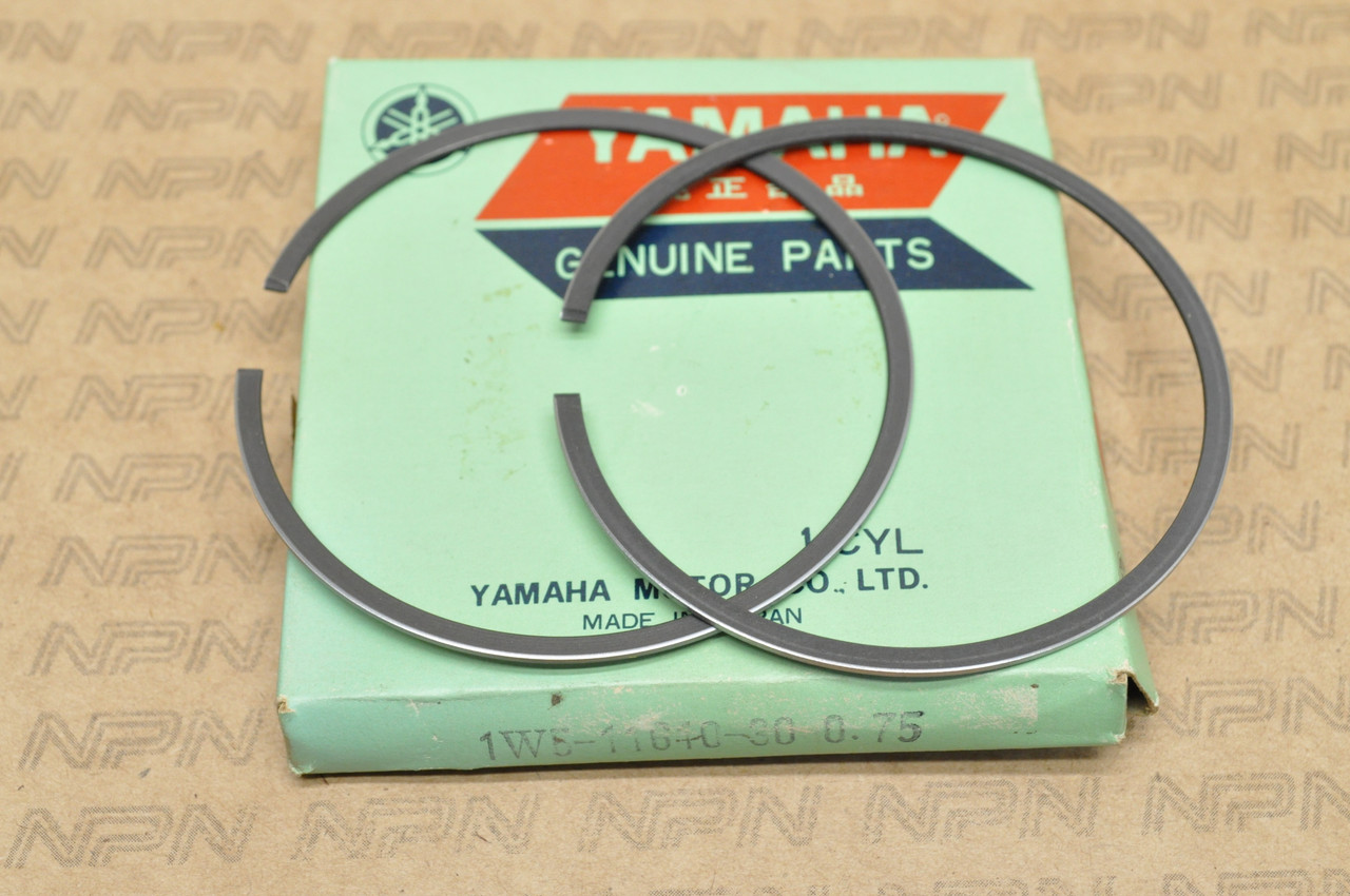 NOS Yamaha 1979-82 IT250 .75 Oversize Piston Ring Set for 1 Piston 1W5-11610-30