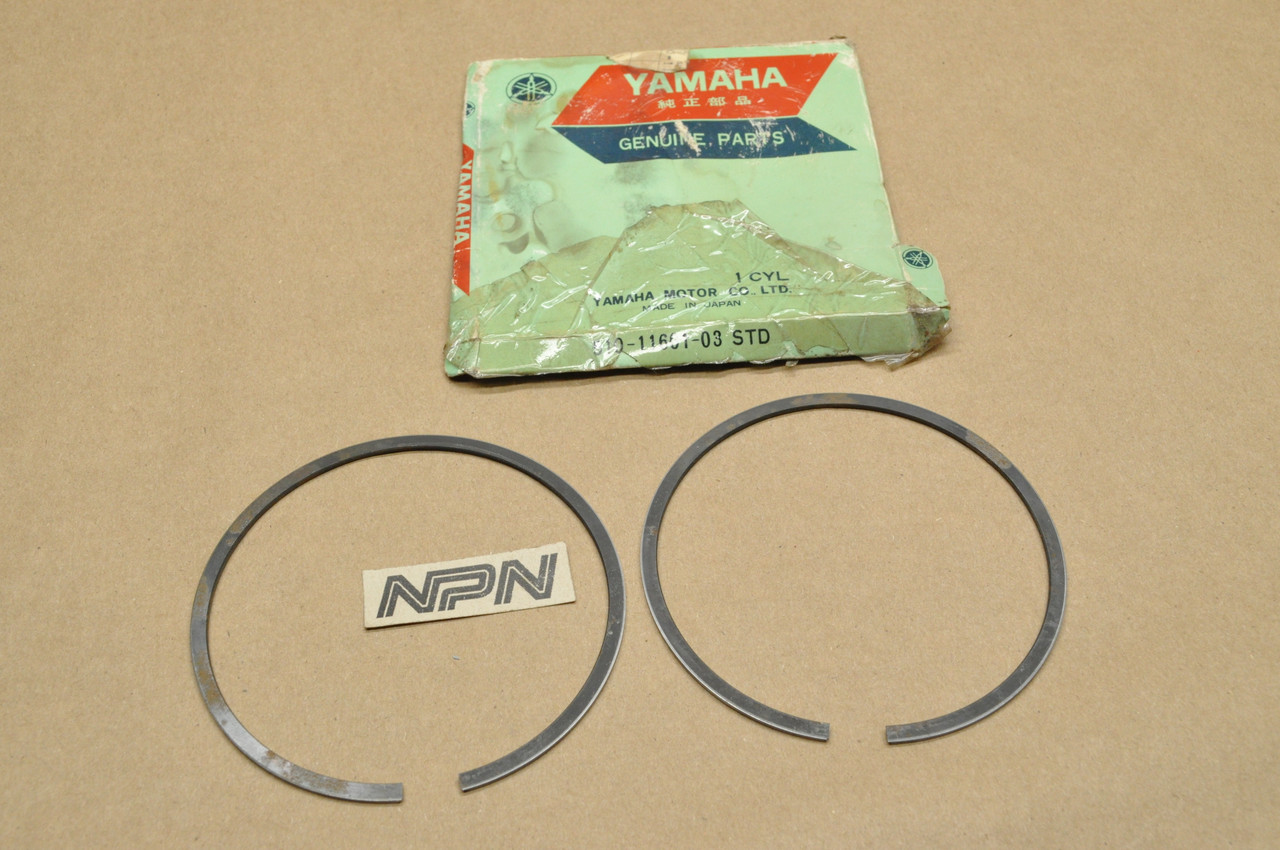NOS Yamaha 1976 IT400 YZ400 Standard Size Piston Ring Set 510-11601-03