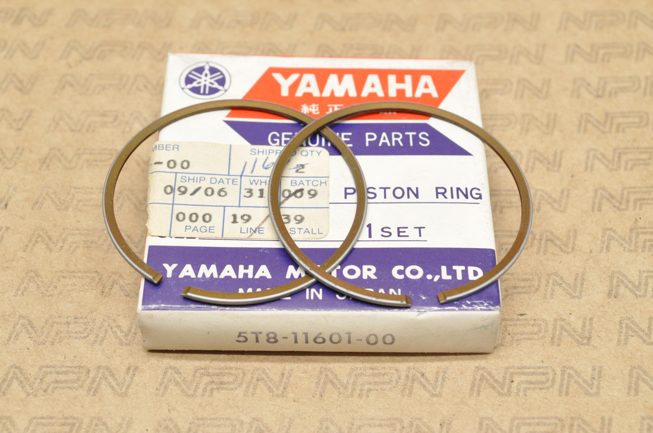 NOS Yamaha 1976-80 YZ80 Standard Size Piston Ring Set for 1 Piston 5T8-11601-00