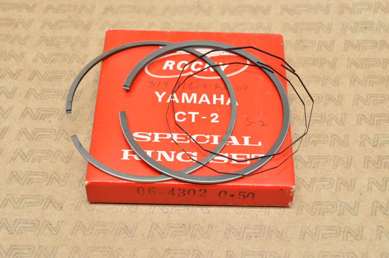NOS Yamaha 1972-73 CT2 CT3 Rocky .50 Oversize Piston Ring Set 314-11610-20