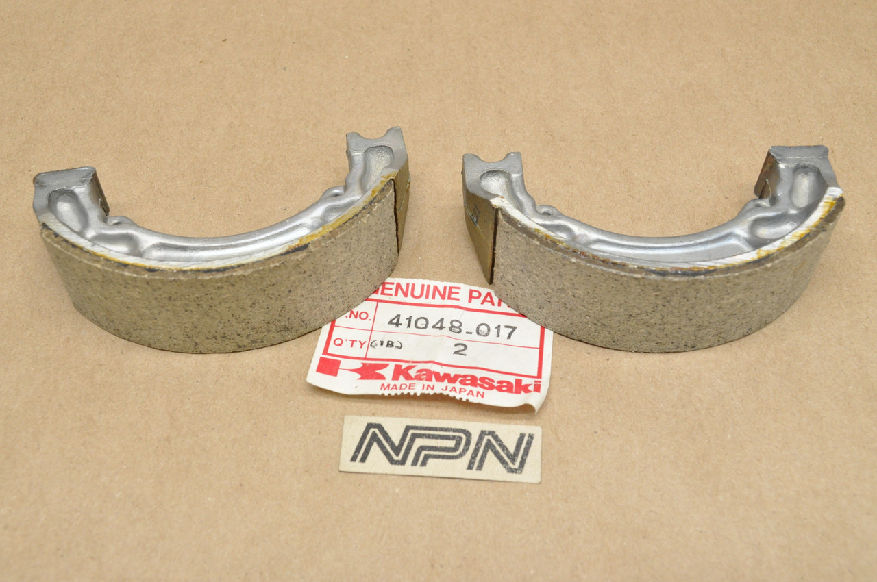 NOS Kawasaki 1987-91 KE100 Wheel Brake Shoe Set 41048-017