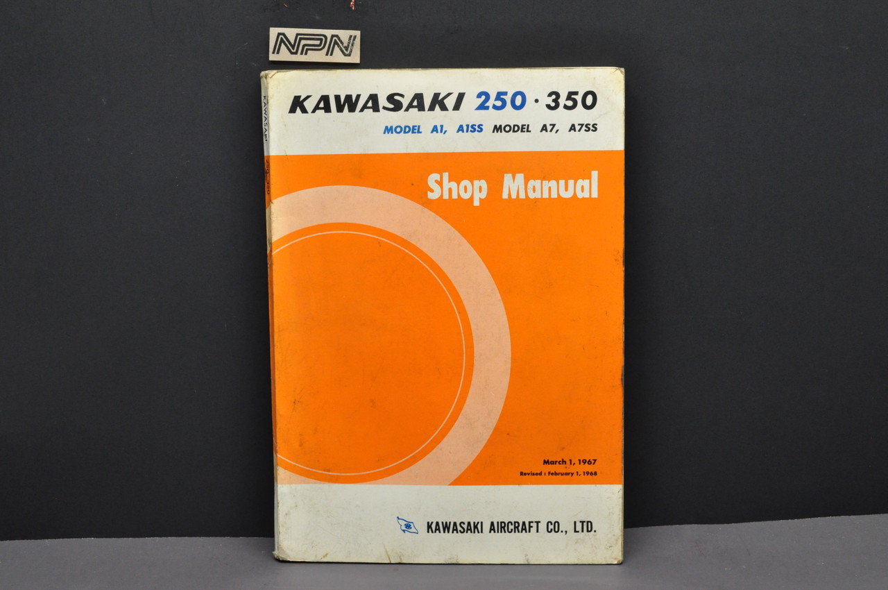Vintage 1968 Kawasaki 250 A1 SS 350 A7 SS Motorcycle Shop Service