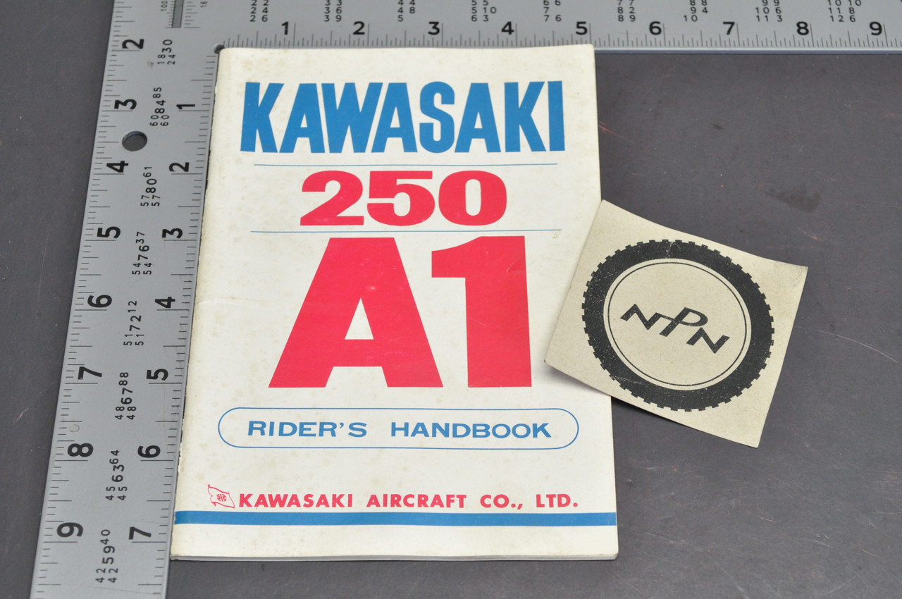 Vtg NOS 1960s Kawasaki A1 Samurai 250 Motorcycle Owners Manual Riders Handbook