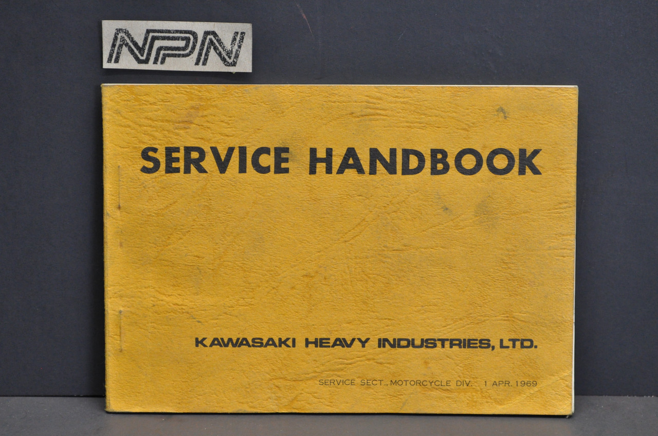 Vintage 1969 Kawasaki Motorcycle Shop Service Manual Handbook