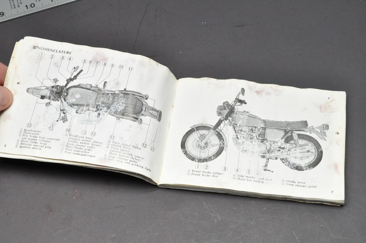 Vintage 1972 Honda CB750 K2 Motorcycle Owners Manual **See Description
