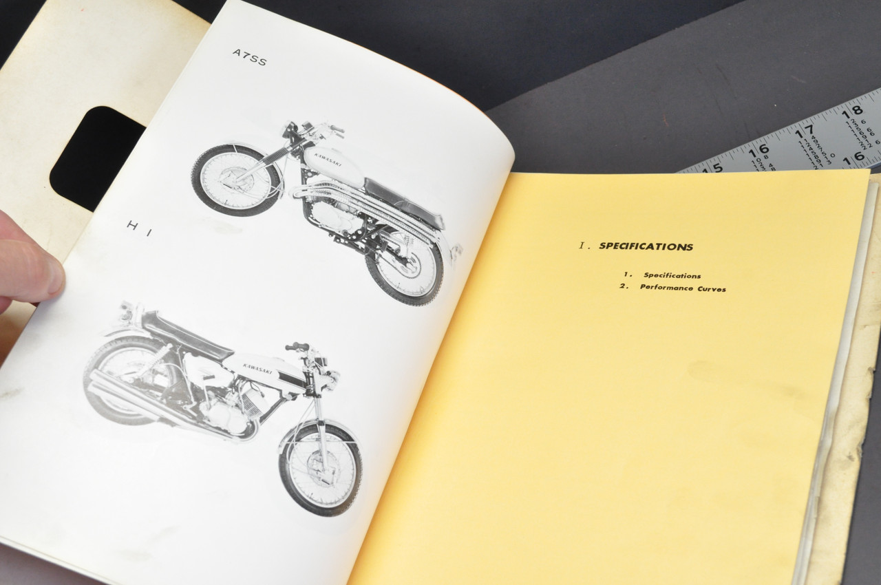 Vintage 1970 Kawasaki A1 A1SS A1R A7 A7SS H1 Motorcycle Shop Service Manual 