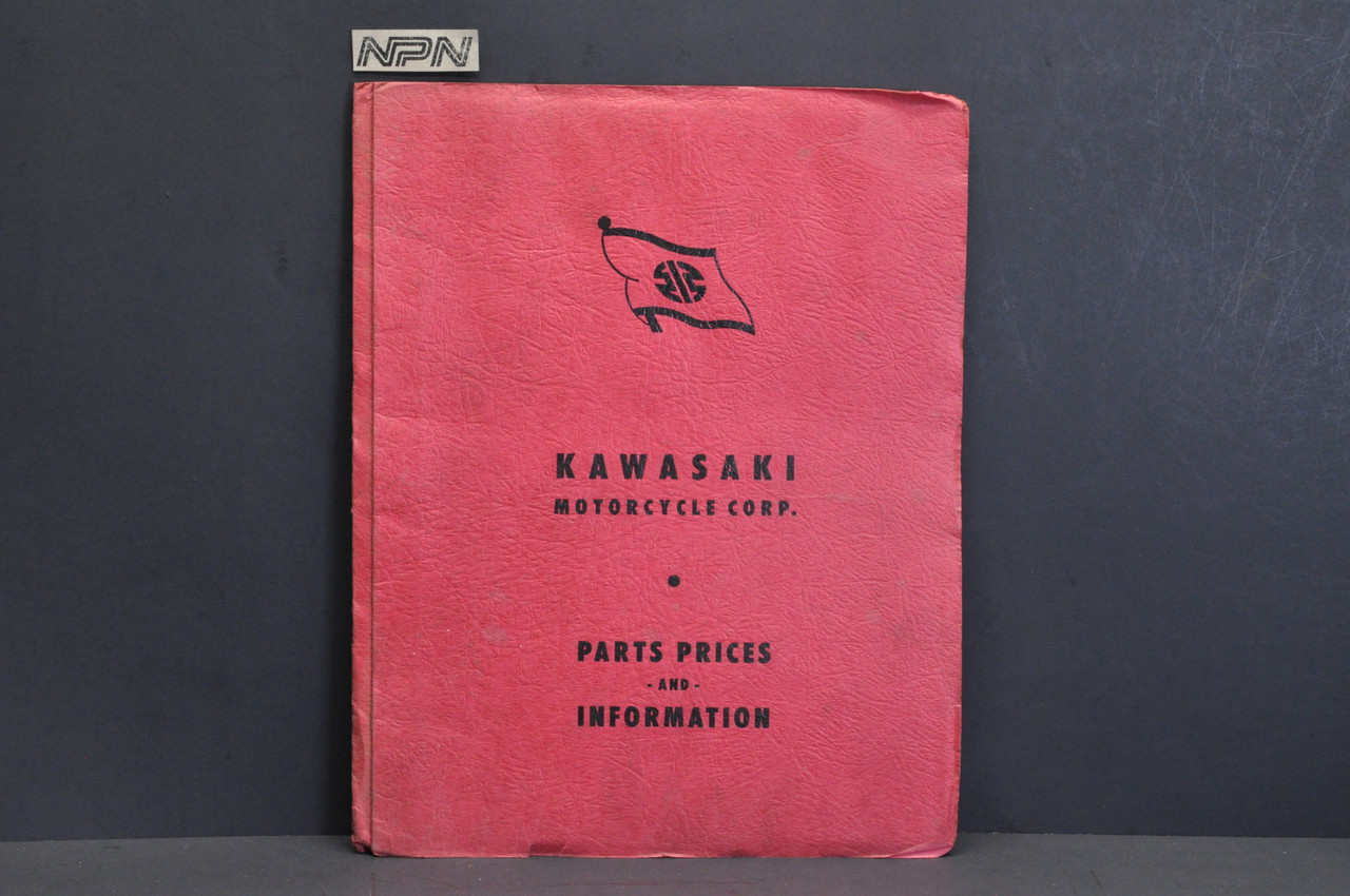 Vintage 1967 Kawasaki Motorcycle Parts Prices Information Bulletin Dealer Book