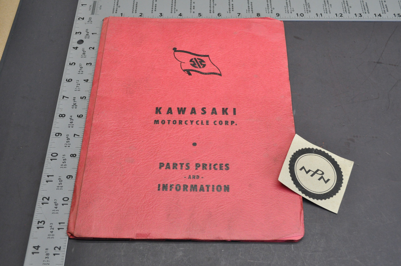 Vintage 1967 Kawasaki Motorcycle Parts Prices Information Bulletin Dealer Book