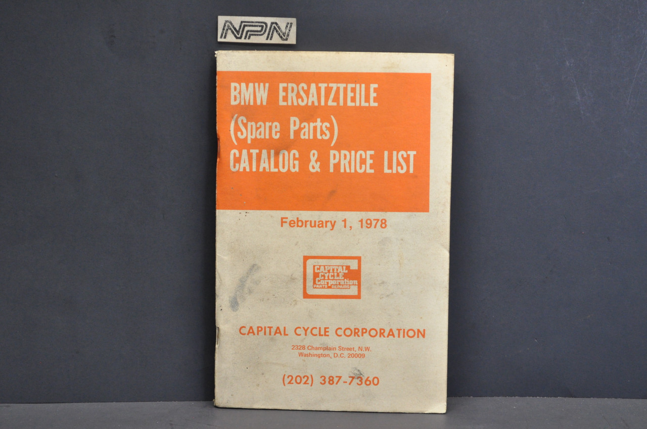 Vintage 1978 BMW Motorcycle Ersatzteile Spare Parts Catalog Price List Manual Book