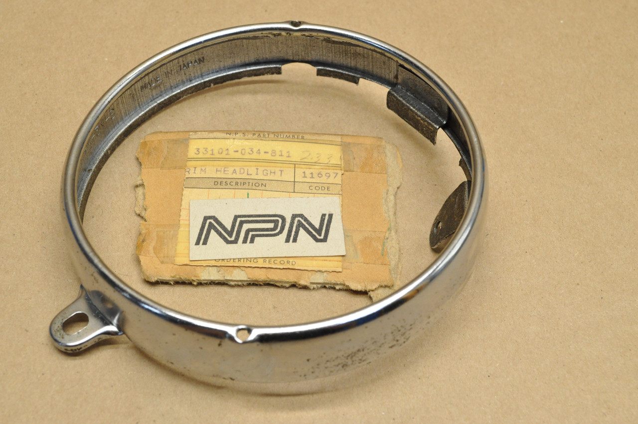 NOS Honda S65 Chrome Head Light Lamp Bezel Rim 33101-034-811