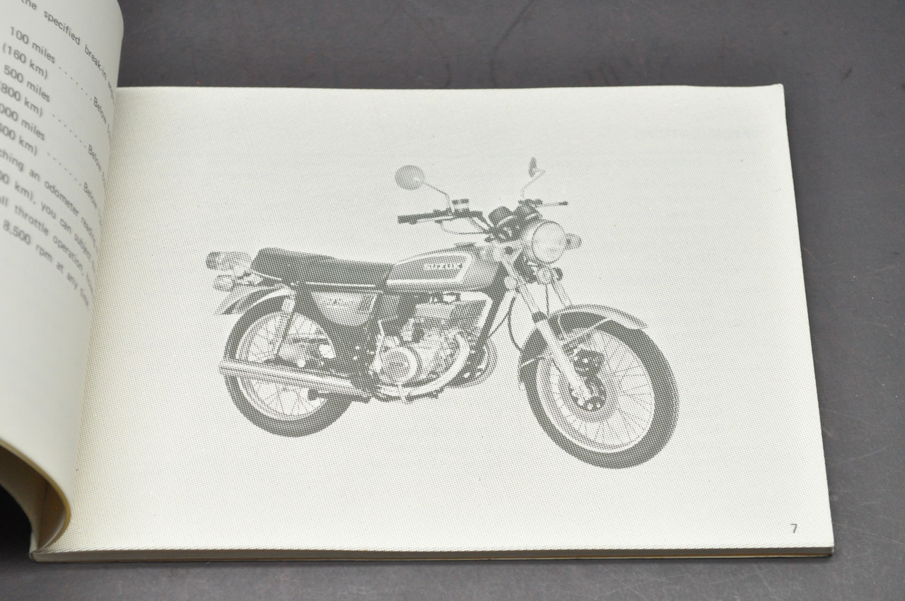 Vintage 1974 Suzuki GT185 Adventurer Motorcycle Owners Manual