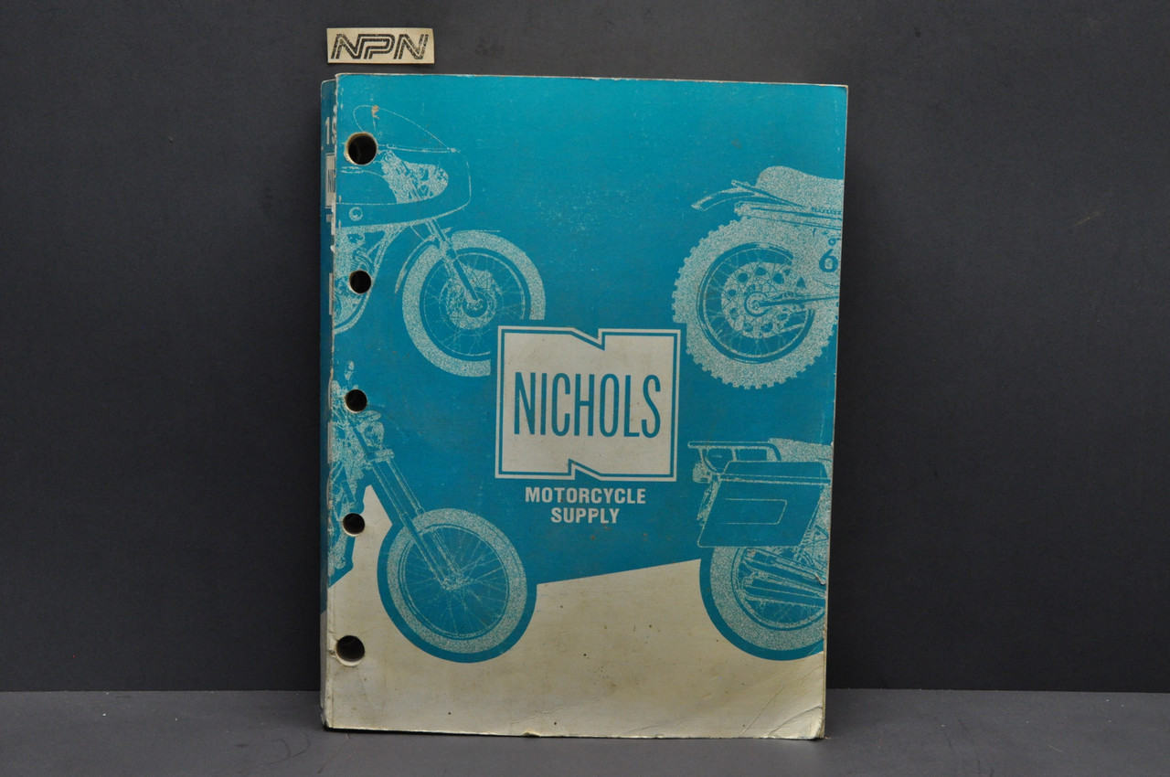 Vintage 1981 Nichols Motorcycle Supply Parts Accessories Catalog Guide Book