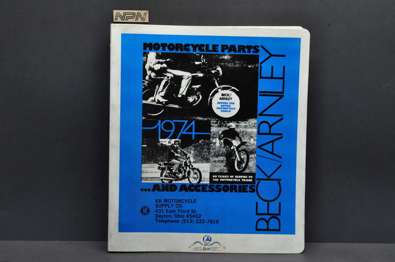 Vtg 1974 Beck Arnley Motorcycle Supply Parts Accessories Catalog Tires Clothing