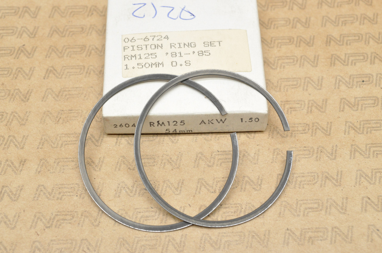 NOS Suzuki 1981-85 RM125 Rocky 1.50 Oversize Piston Ring Set 12140-14110-150