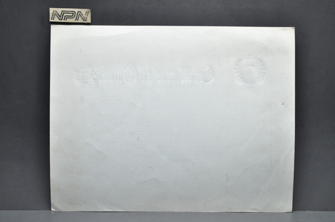 Vtg 1977 Triumph T140J Bonneville Silver Jubilee Limited Edition Blank Certificate