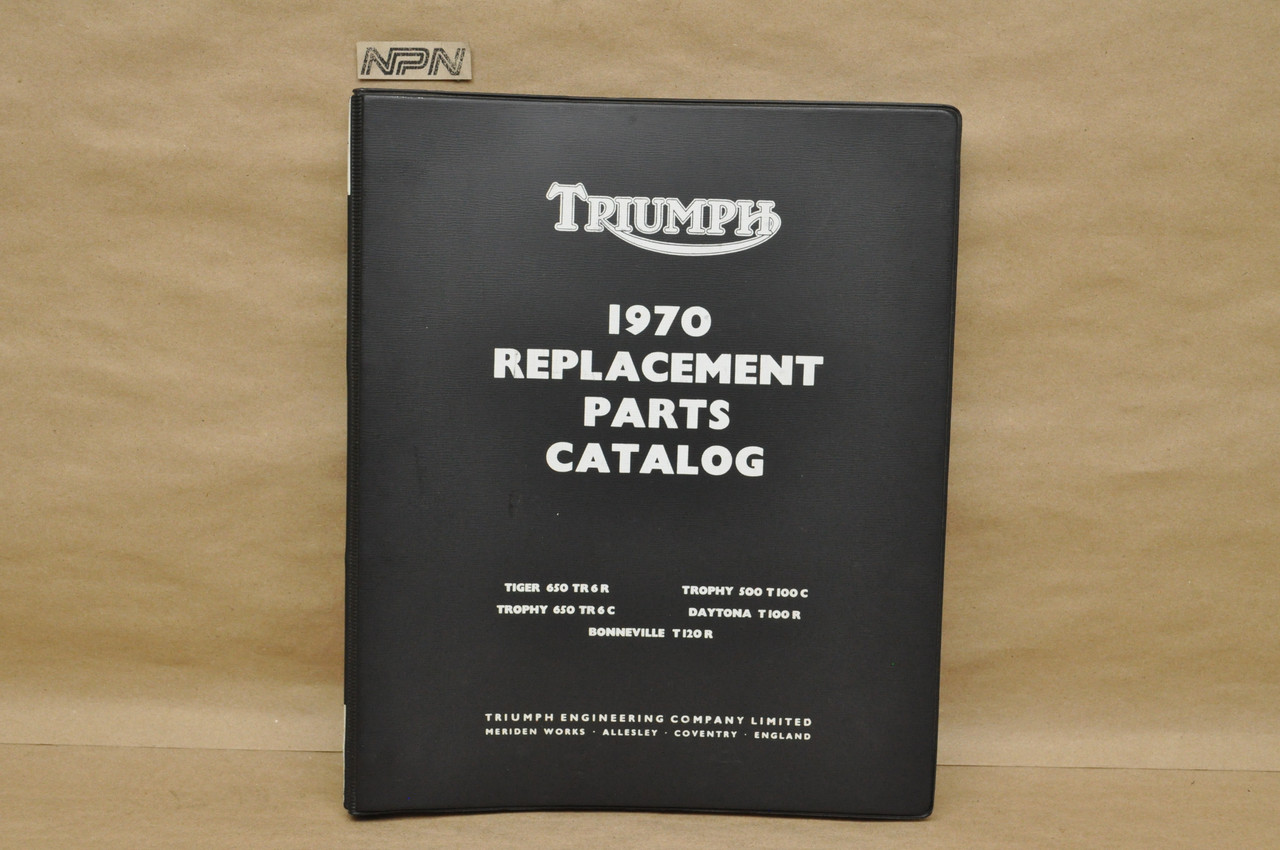 Vintage 1970 Triumph Tiger 100 T100 R T100 C Motorcycle Parts Catalog Part 2 