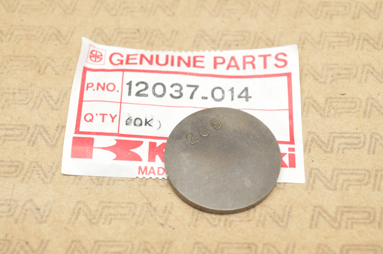 NOS Kawasaki KL600 KLX650 KZ1000 KZ900 Z1 ZN1300 Valve Shim T=2.65 12037-014