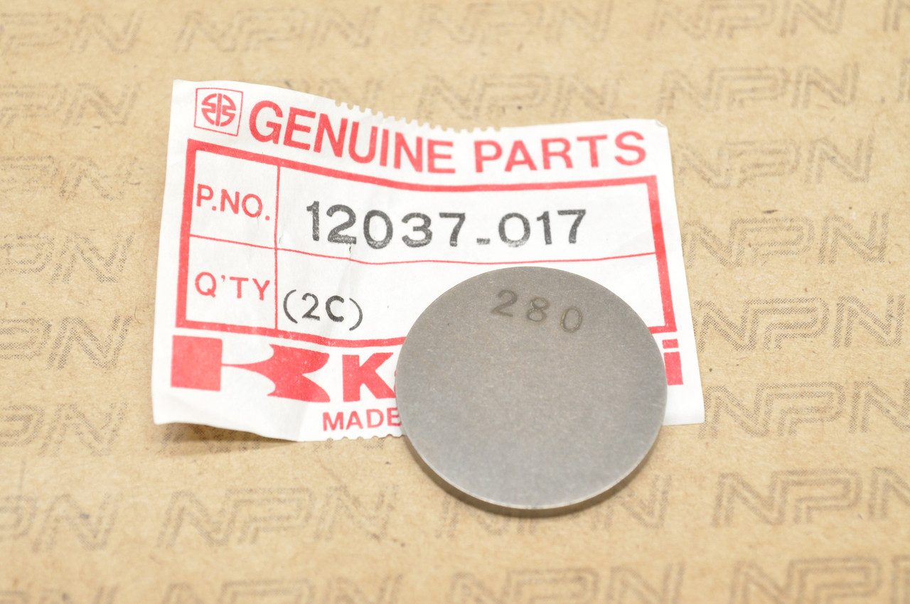 NOS Kawasaki KL600 KLX650 KZ1000 KZ900 Z1 ZN1300 Valve Shim T=2.80 12037-017