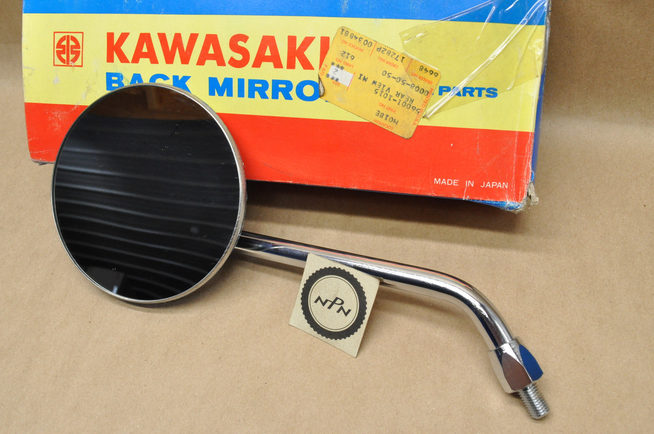 NOS Kawasaki KZ400 KZ440 KZ550 Left Side Back Rear View Mirror 56001-1015