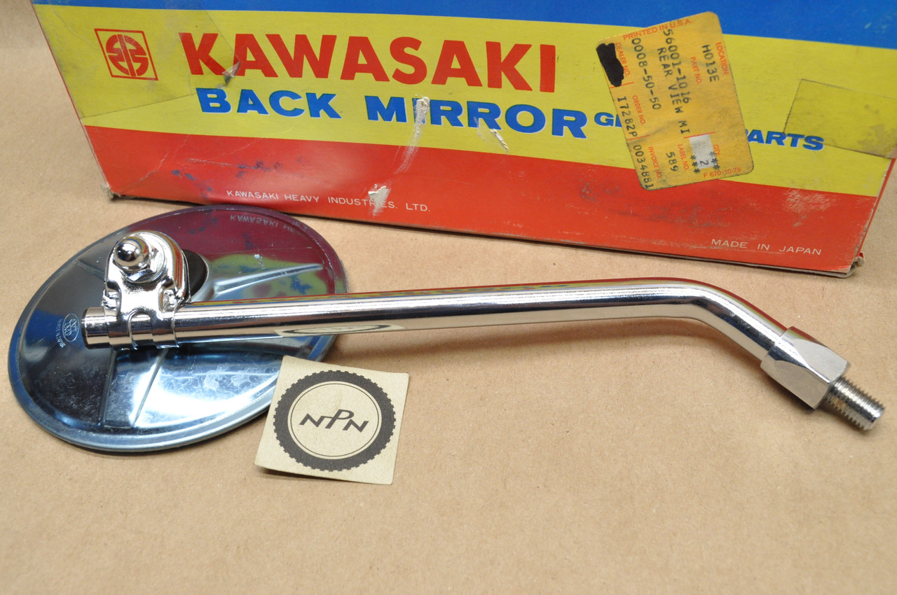 NOS Kawasaki KZ400 KZ440 KZ550 Right Side Back Rear View Mirror